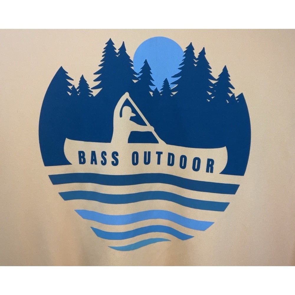 NWOT Men's Bass Outdoor Short Sleeve Quick Dry Graphic T-shirt Orange - Large - Picture 2 of 4